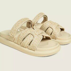 Lane Bryant 9W Slip-On, Sandals Adjustable with Extra Cushioned Sole for Comfort